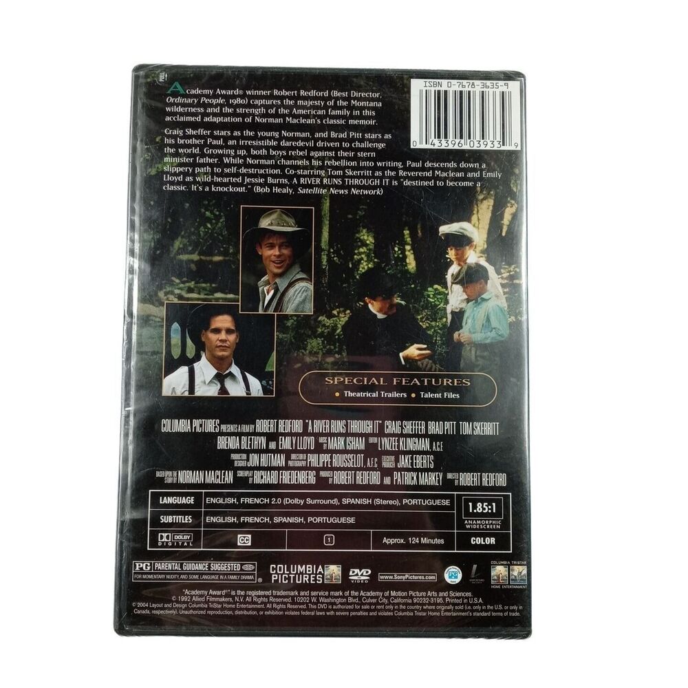 A River Runs Through It Drama DVD Movie New Craig Sheffer 1992 Movie - Picture 2 of 2